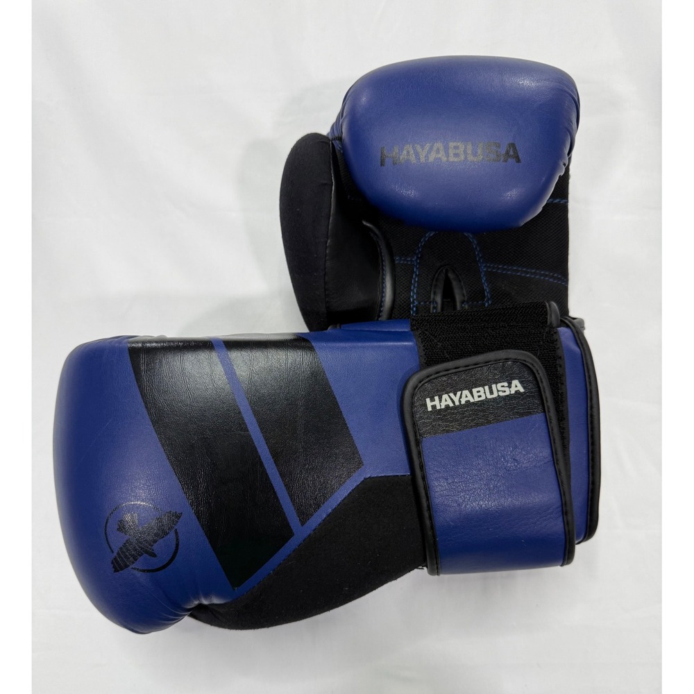 Hayabusa S4 Boxing Gloves 14oz Blue Black MMA Muay Thai Training Sparring M